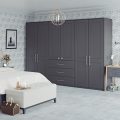 Ascot super matt graphite fitted bedroom